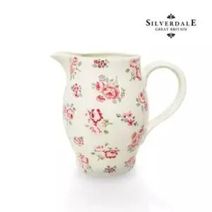 도자기주전자 실버데일 빈티지 핑크로즈 도자기 주전자 저그