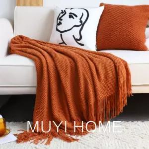 무릎담요 니트담요 블랭킷 간절기 담요 캠핑 모티브 차량용