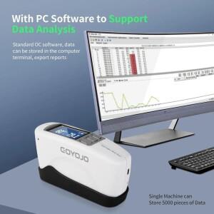 교정 보드가 있는 휴대용 광택 측정기, 석재, 페인트, 잉크, 대리석, 바닥 측정을 위한 0.2GU 고정밀