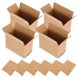 배송 이동 포장을 위한 10 Pcs 골판지 상자 재사용 가능한 종이 메일 링 컨테이너 안전 조립 디자인