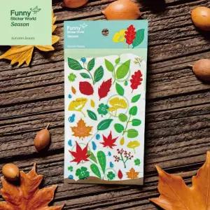 나뭇잎 PVC 스티커/나무/다꾸/숲속/재료/감성/배경/가을/플래너/편지/엽서/카드/교구/마스킹/인테리어/소품