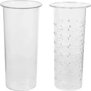 홈 파티 및 상업용 아크릴 과일 인퓨저와 아이스 코어 9인치 음료 디스펜서가 포함된 빈토키 주스 병