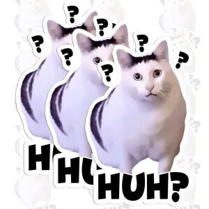 3PCS 3인치 팩 - 허 재미있는 고양이 유머러스 디자인 스티커 밈 애호가 물병, 휴대폰 케이스, 헬멧, 노트북 장식용 방수 비닐 생일 선물