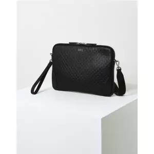 [롯데백화점]닥스 액세서리 블랙 로고장식 소가죽 남성 클러치백 DBBA3E013