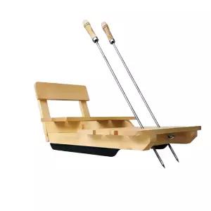 감성 추억 스케이트 의자 나무 얼음썰매 스텐 빙판 스테인리스 스틸 야외