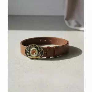 스컬프터 SCULPTOR 빈티지 버클 벨트 브라운 여성