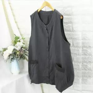 [하프클럽/쿨젠]blu이중지날개A박스VT VOT 면조끼,롱조끼,박스핏조끼,엄마옷,빅사이즈