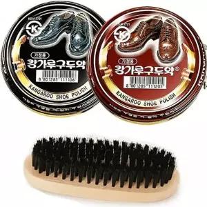 구두 광택제 슈즈케어 가죽 클리너 구두 관리 용품 가정용 구두약 손잡이 구두솔 닦이 약솔 나무