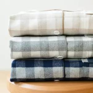 체크무늬 잠옷세트 홈웨어 수면 여성잠옷 피치기모 잠옷 커플 [별별창고]G