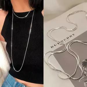 [디작소]여성 s925 실버 스네이크 체인 롱 니트 목걸이 (42597567)