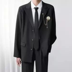 아이언하트 남사친 남친 정장세트 제복 정장 세트 어깨 패드 코트 벌 성인식 졸업 교내 급반복 양복 KKE1