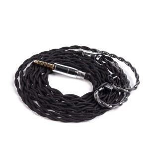 keephifi 이어버드 케이블-QDC 4코어 KBEAR [매끄러운] 이어 모니터 업그레이드 케이블 4.4mm 플러그가 있는 5N UPOCC 싱글 크리스탈 구리 QDC-7872 915 SE215 CA16 NRA OS1PRO BL07 (QDC 4.4Black)용 수트