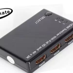 선택기리모컨 가정거실 NETma 탄탄한소재 NM HS302 4K 지원 HDMI 3대1