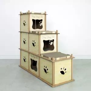 딩동펫 고양이 캣타워 숨숨 스크래쳐 박스하우스