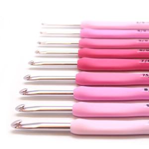 튤립 에티모 로즈 코바늘 핑크색 모사용 (2호~10호)