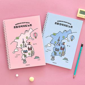 인디고 초등 한국지도 노트 (스프링 120g 내지)