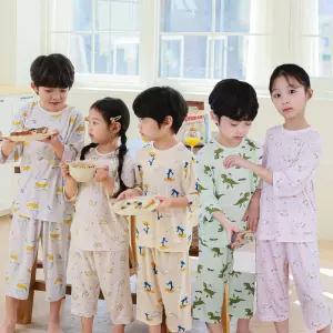 삐삐롱 2025 키즈 남아 여아 간절기 내의 내복 모달 7부 실내복