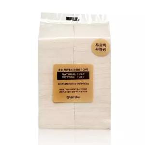 순수 천연 펄프 화장 솜 100매/순면 토너 메이크업 클렌징 저자극 부드러운 스킨 닦토 네일 리무버