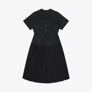 [롯데백화점]씨 도트 셔링 반팔 카라 원피스 - SKOAD2508