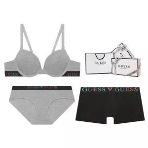 게스언더웨어 면모달 컬러로고 남여커플 속옷세트 GDWBRPTDRA11MGBK 1637495