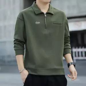 JEEP SPIRIT 긴팔티 남성 가을 겨울 루즈핏 대형 사이즈 두꺼워 맨투맨