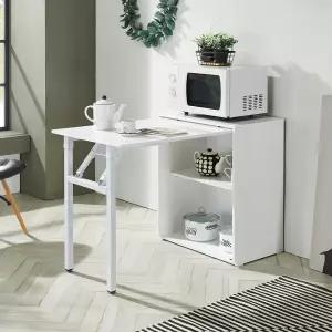 달리빙앤 모카 600 접이식 식탁 렌지대 /주방수납장