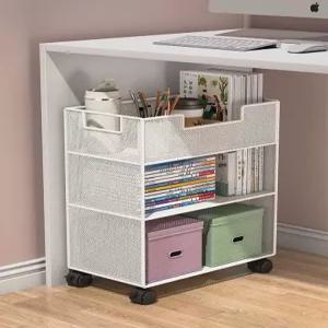 북카트 이동식 미니 책상 책상정리 원목 북앤드 파일함 이동식책꽂이