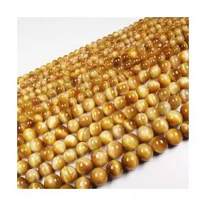 비즈공예 AA 골드 호안석(타이거 아이) 8mm 팔찌만들기 비드 재료 원석비즈 beads