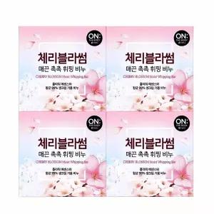 온더바디 체리블라썸 휘핑 비누 4입 폼 클렌저 거품 소프 형 안제 바디 케어 목욕 용품