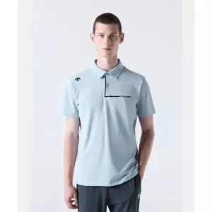 데상트 DESCENTE 트레이닝 쿨링 트리코트 폴로 반팔 티셔츠 그레이(SQ321TPS71) SQ321TPS71_GRY0