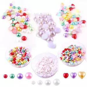 반쪽진주 단면비즈 통포장 장식 원형 하트 11종세트 쥬얼리만들기 팔찌 DIY 공작 만들기재료