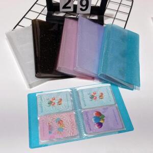 스팟 미니 12 스파클링 젤리 앨범 카드 홀더 다기능 대용량 저장 클립 커버 후지필름 3인치 필름용