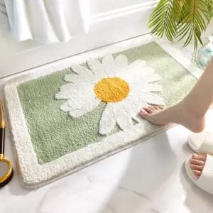 욕실 미끄럼방지 플라워 부드러운 발매트 발수건 화장실 러그 현관