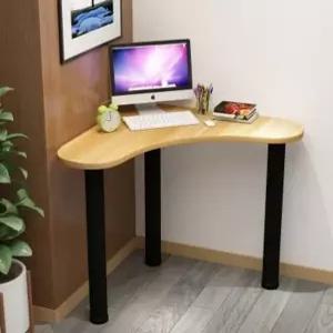 코너형 책상 기역자 ㄱ자형 좁은방용 모서리 삼각 데스크 우드