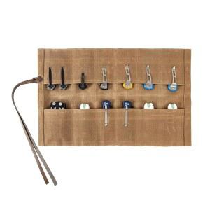 12개의 슬롯 포켓 나이프가 있는 나이프 전술 아웃도어 백 오거나이저, 홀더 프로텍터 미니 백, 롤 EDC 컬렉션 백용 접이식 디스플레이