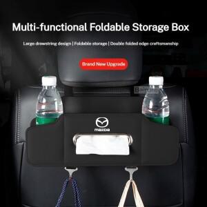 마쯔다 3 6 악셀라 아텐자 CX-30 BT50 차량용 시트 정리함 등받이 접이식 수납 가방 패드 티슈 케이스