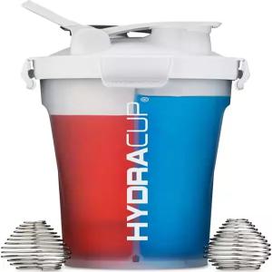 단백질 쉐이크용 볼 병 셰이커 컵 하이드라 포함 32온스 거품기 핸들 듀얼 프리(화이트) 프로 BPA 보관용