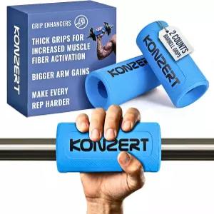 덤벨용 KONZERT 그립 카운트 바벨 핸즈 운동용 풀업 웨이트 팅용 짐용 근력 바 그립과 2 두꺼운