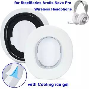 1쌍 교체용 헤드폰 이어패드 쿨링 젤 스펀지 폼 헤드폰 헤드밴드 커버 스틸시리즈 아크티스 노바 프로 무선