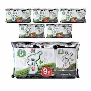 G 지도표성경김 녹차 식탁김 4g 9봉 6개(총54봉)