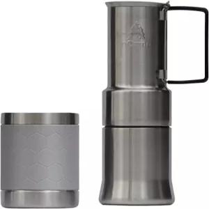 n캠프 - 카페 휴대용 커피 메이커 에스프레소 머신 컴팩트 캠핑 컵 포함 스테인리스 여행용 재사용 가능