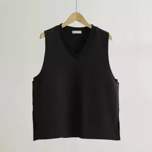 [하프클럽/엘리시아]크로 브이 버튼 트임 베스트