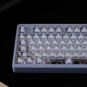 더블 샷 클리어 키 캡 체리 프로파일 114 Gateron MX 스위치 용 흰색 완전 투명 PC 기계식 키보드