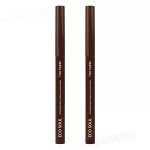 더샘 에.코 소울 파워프루프 초슬림 아이라이너 BR05 초코 브라운 2개