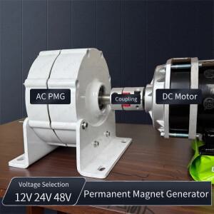 3상 AC 영구 자석 발전기 블랙 감속 모터 8000W  에너지 12V