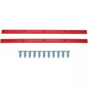 시폰에이드 2Pc 스케이트보드 리브 본즈 레일 36.5x1.7cm 유연한 ABS 가드레일과 장착 나사 가장자리 보호