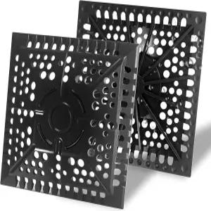 ABORCD 샤워 헤어 캐처 2팩 5.1인치 사각 실리콘 배수구 샤워실 바닥 배수 보호대용 커버 스트레이너 다크