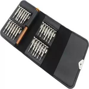 로위즈 25 in 1 드라이버 세트 키트 휴대폰 DIY 디지털 시계 및 가죽 포함된 PC 블랙 정밀 가전제품을 소형