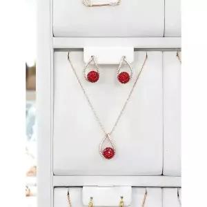 [하프클럽/ 주얼리] 세이브존05 스와로브스키 S볼 실버 귀걸이 목걸이 세트(