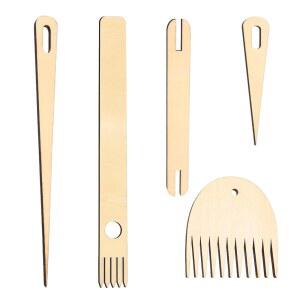 뜨개질 바느질을 위한 나무 직조 코바늘 셔틀, DIY 공예 도구 제작을 5개의 PCS 손 스틱 세트